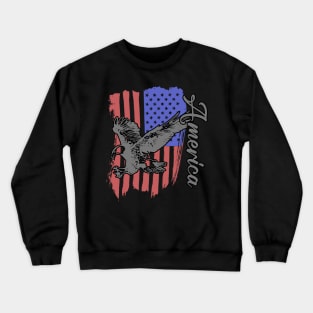 Copy of Patriotic Eagle American 4th Of July 1776 Freedom Born Free Crewneck Sweatshirt